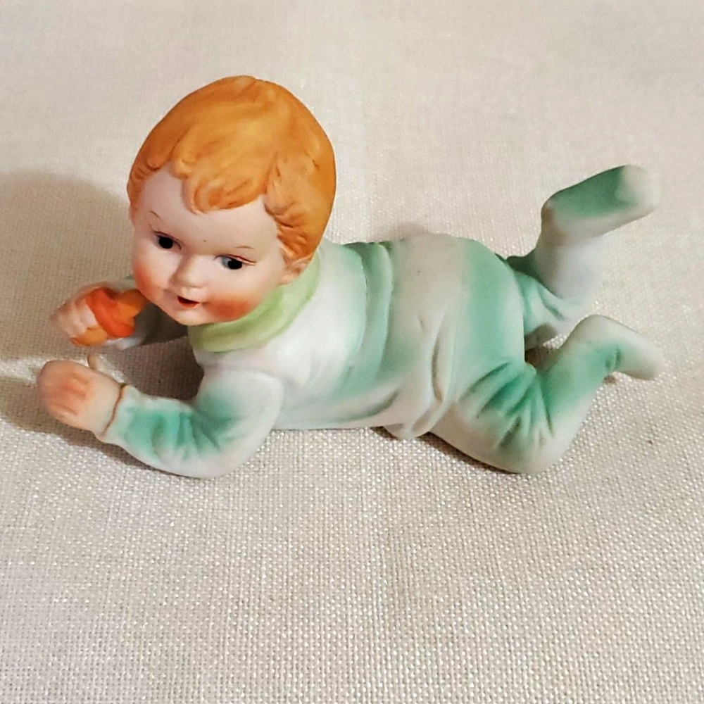 Vintage Taiwan Piano Baby Figurine Boy